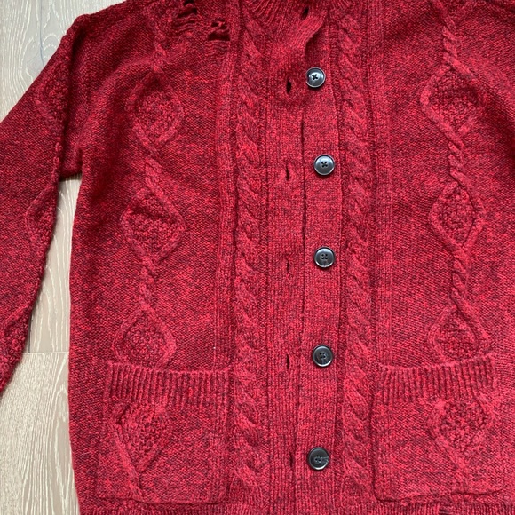 NWOT n:Philanthropy red button down cardigan - Picture 2 of 5